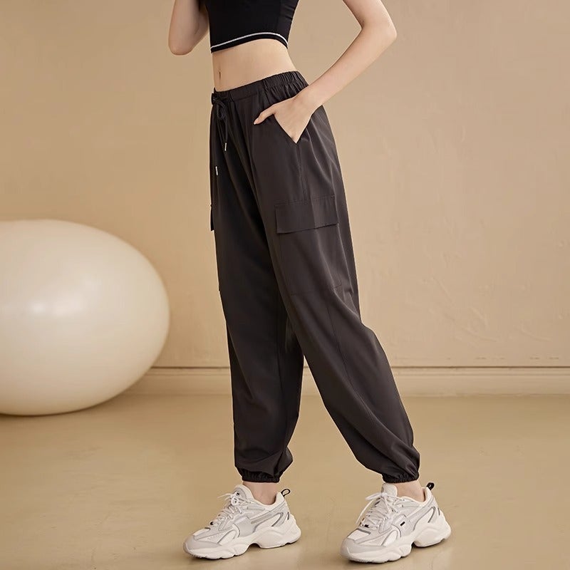 Sports Pants Women'S Loose Slim-Fit Plus Size Pants For Chubby Girls Summer Sweating Non-Stick Lightweight Breathable Fitness Pants - Image 4